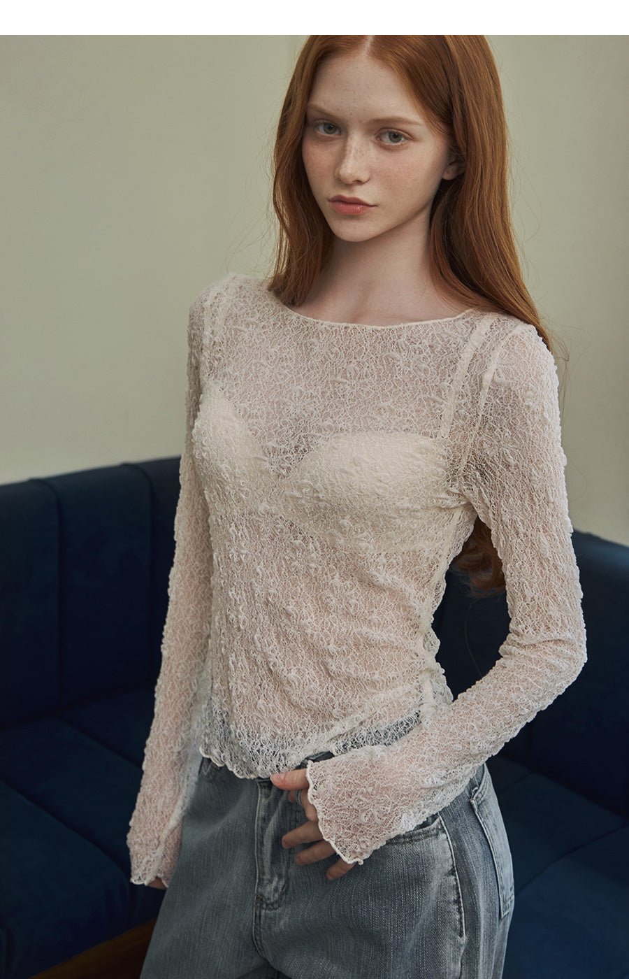 Evernon lace see-through t-shirt