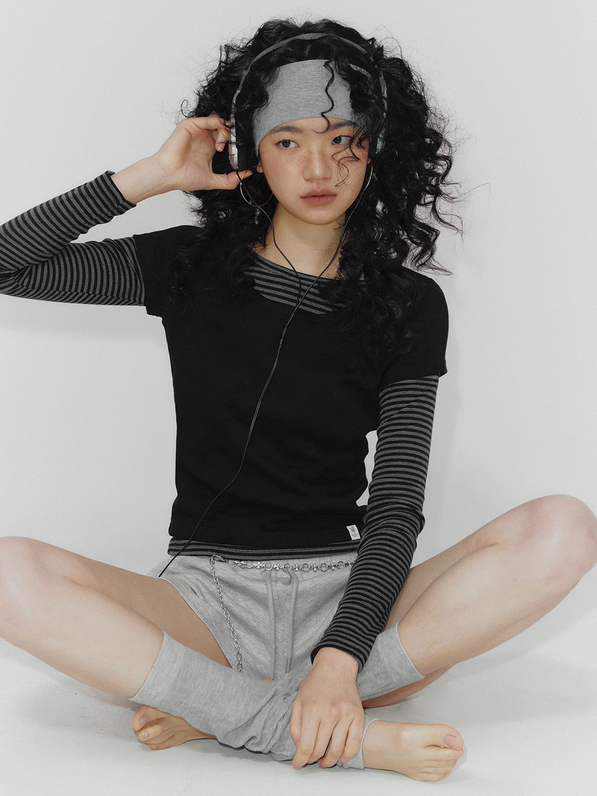 [TWEE] Boen ストライプ ボートネック長袖Tシャツ