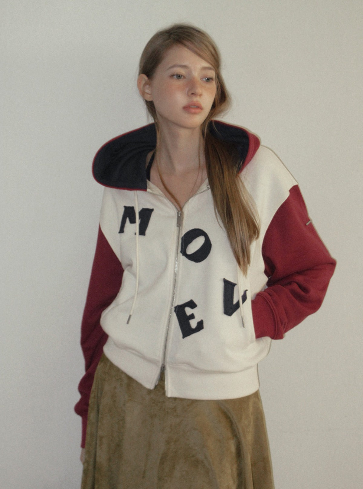 TWEE Clone patch contrast hood zip-up | Main product image