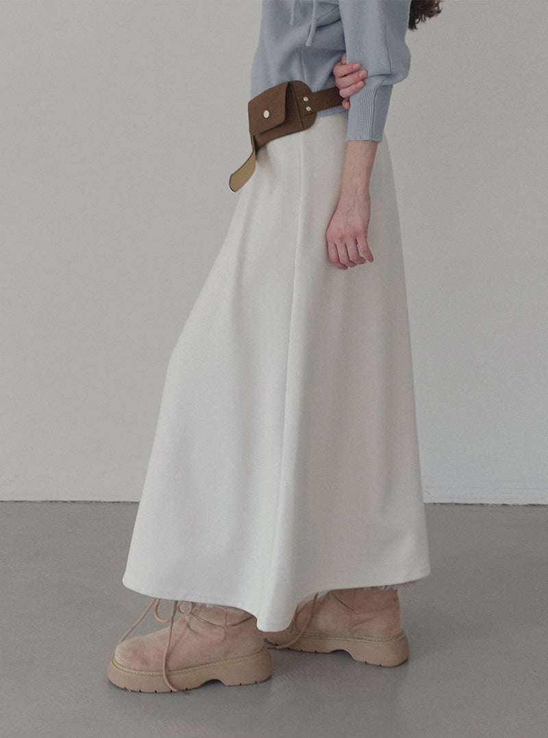 Castle banding flare maxi long skirt | View 11