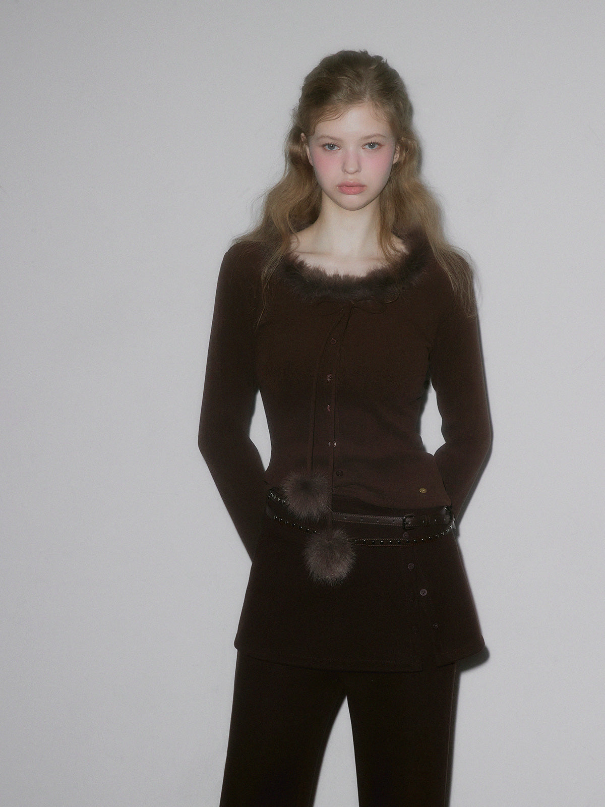 [TWEE] Vinz Fur Pom Langarmshirt