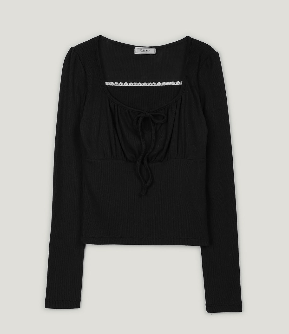 Deven Layered Shirring Long-Sleeve T-Shirt