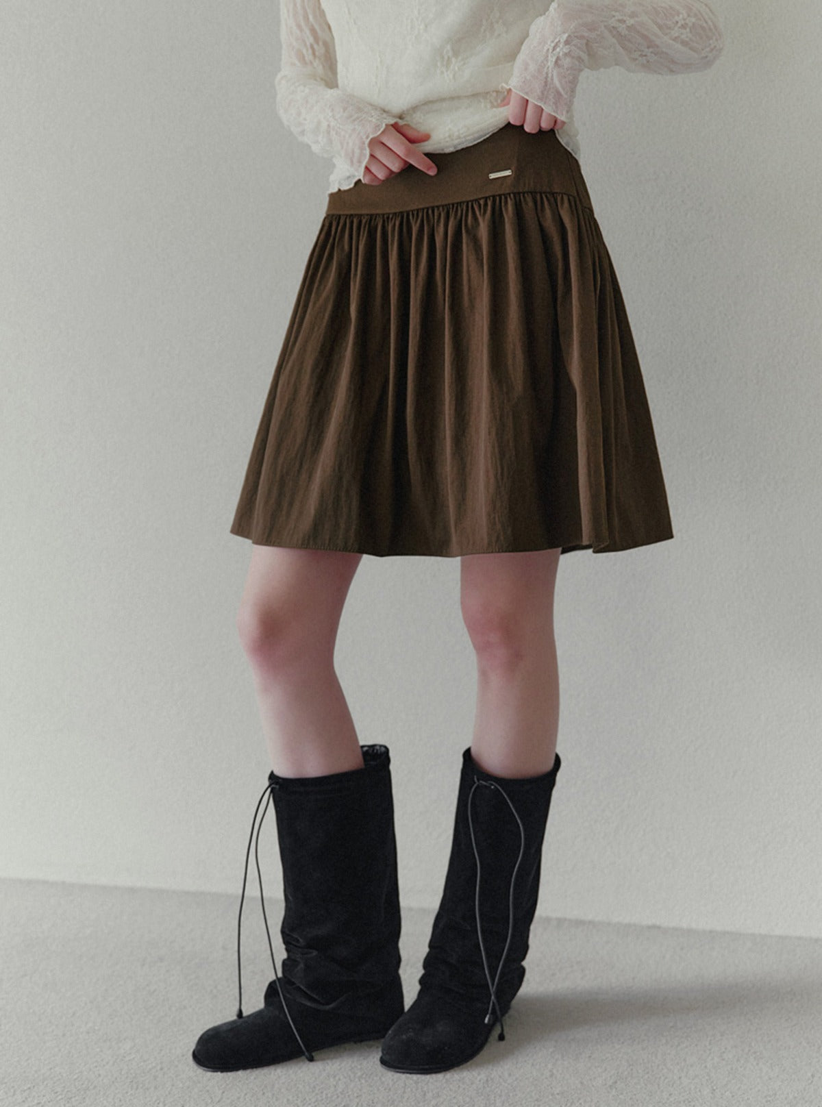 Ponit pleated midi skirt | Main