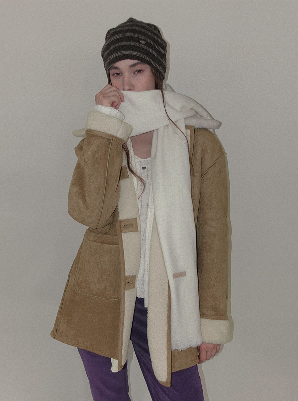 Kain basic color long muffler | View 16