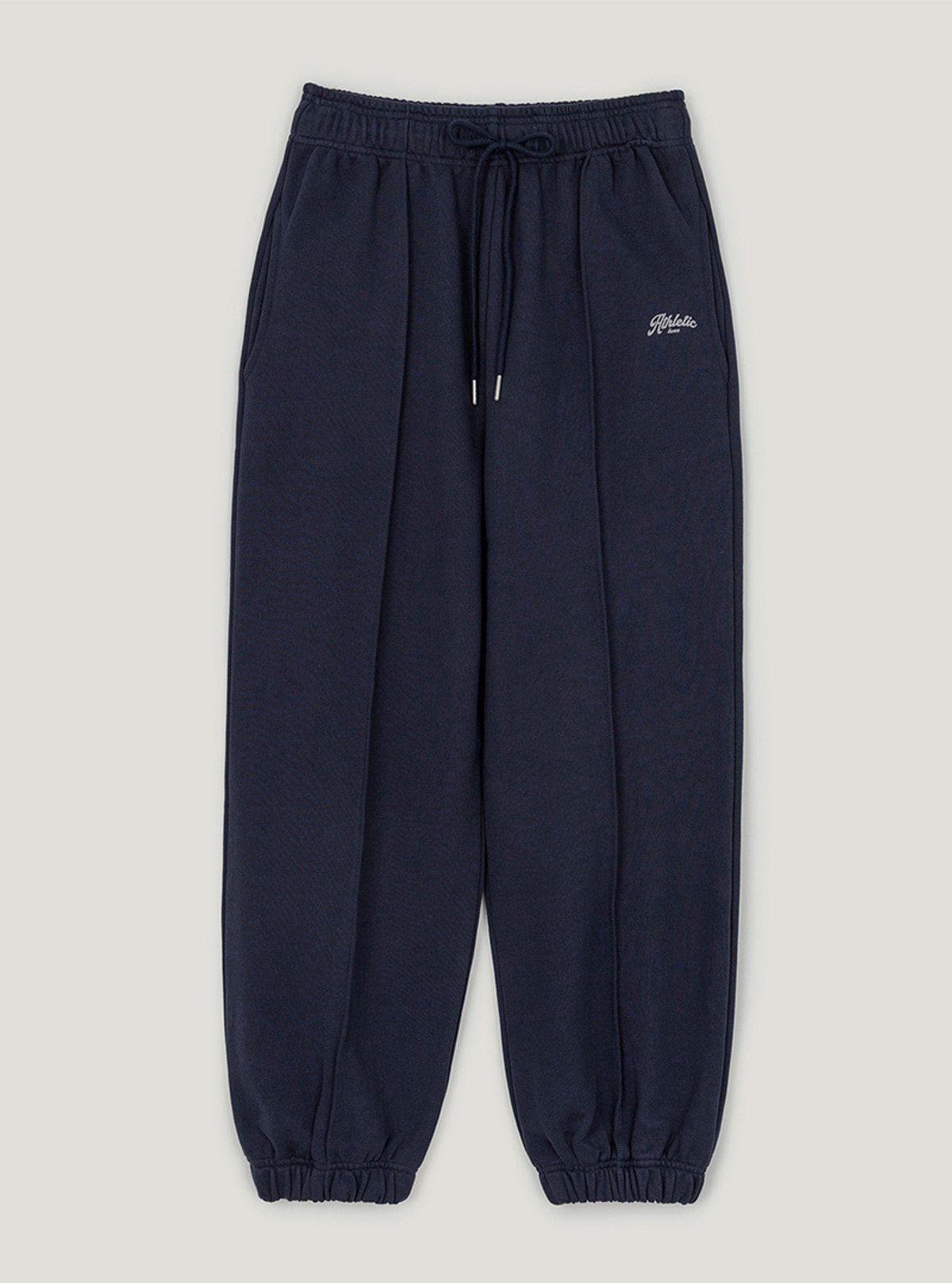 Kerd pintuck banding long jogger pants | Navy cutout