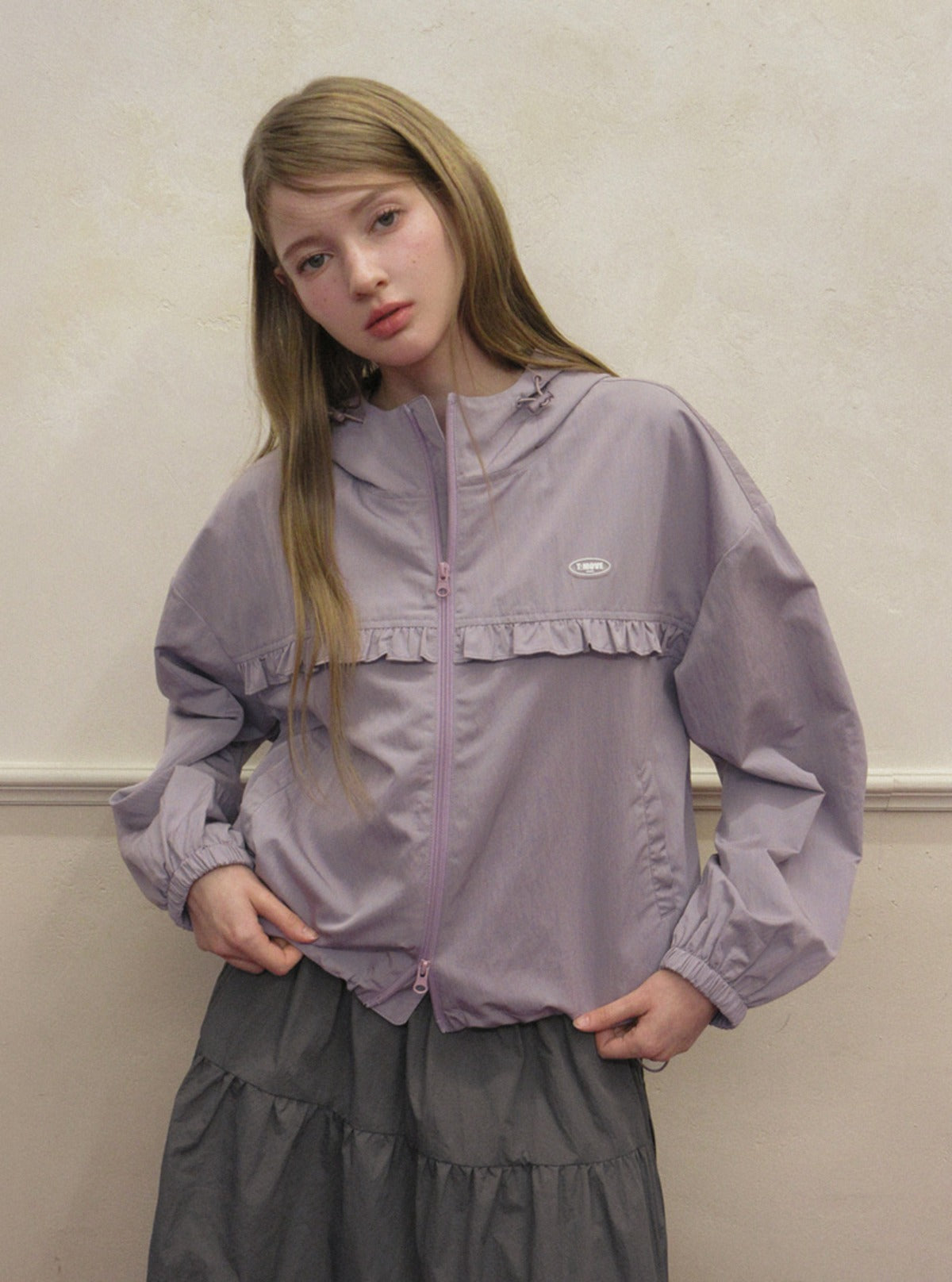 TWEE Bender frill nylon hood windbreaker jumper | Main product image