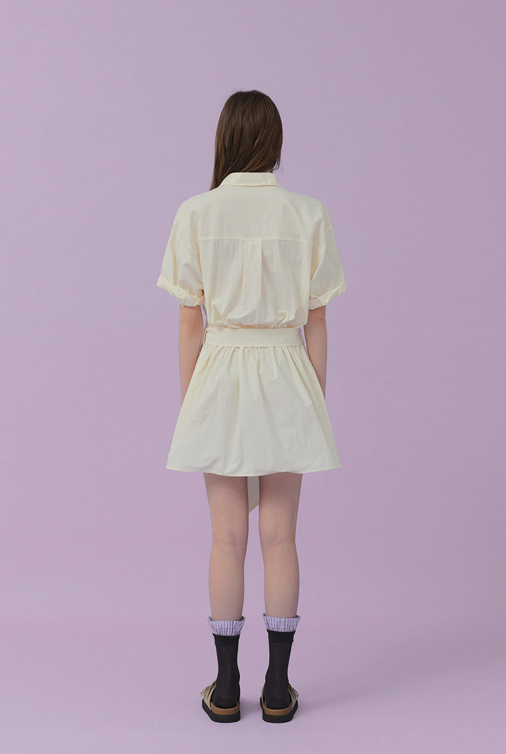 Lovin Roll-Up Shirt Dress (Belt Set)