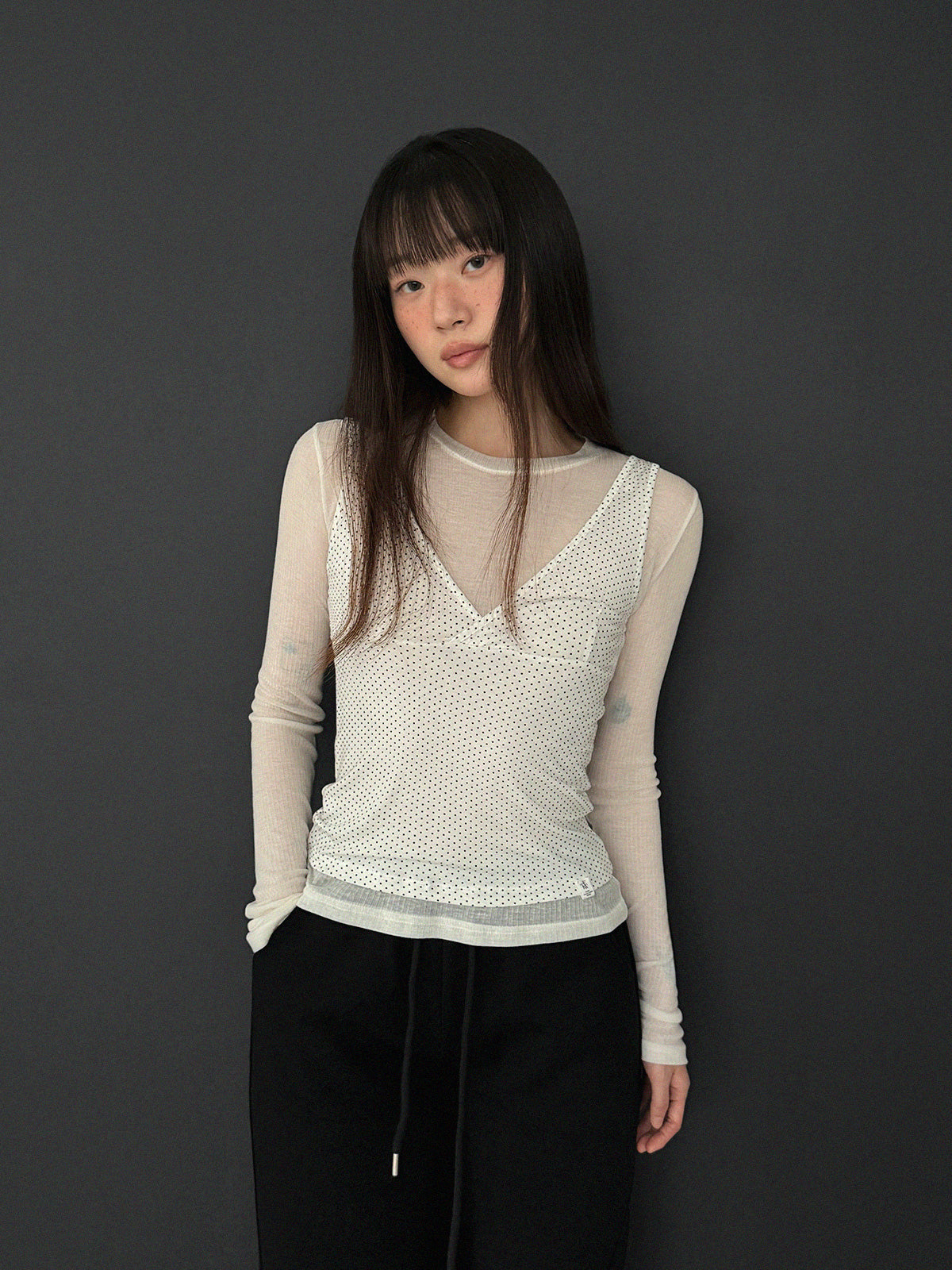 [TWEE:B] Kaive dot sleeveless top