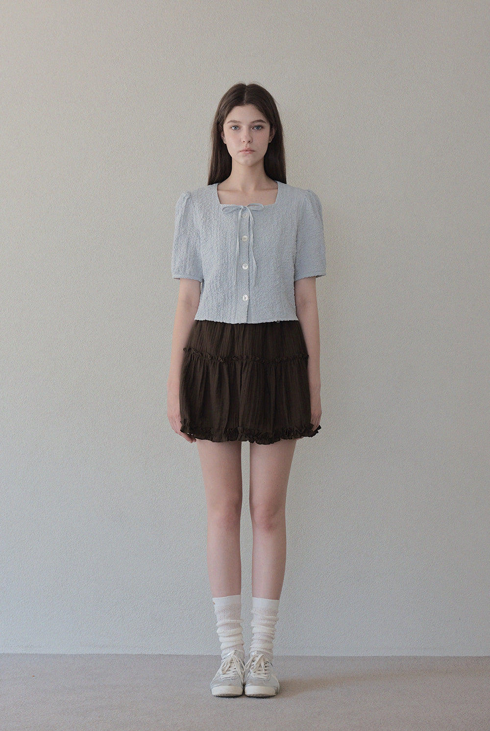 Lund Wrinkle Button Blouse