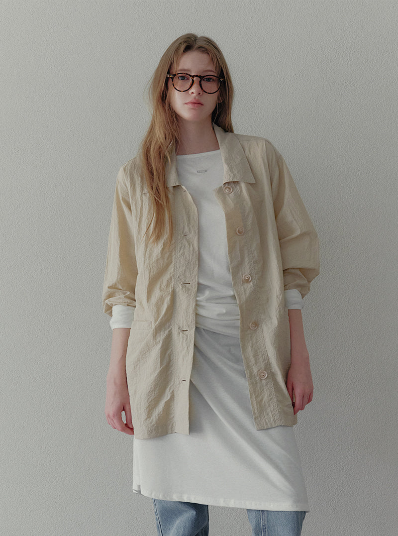 Elli shirring boat neck long dress | View 11