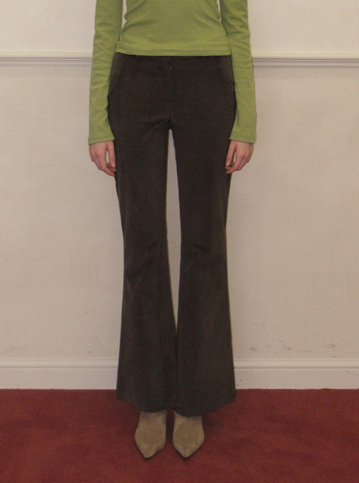 Denve corduroy semi bootscut long pants | View 16