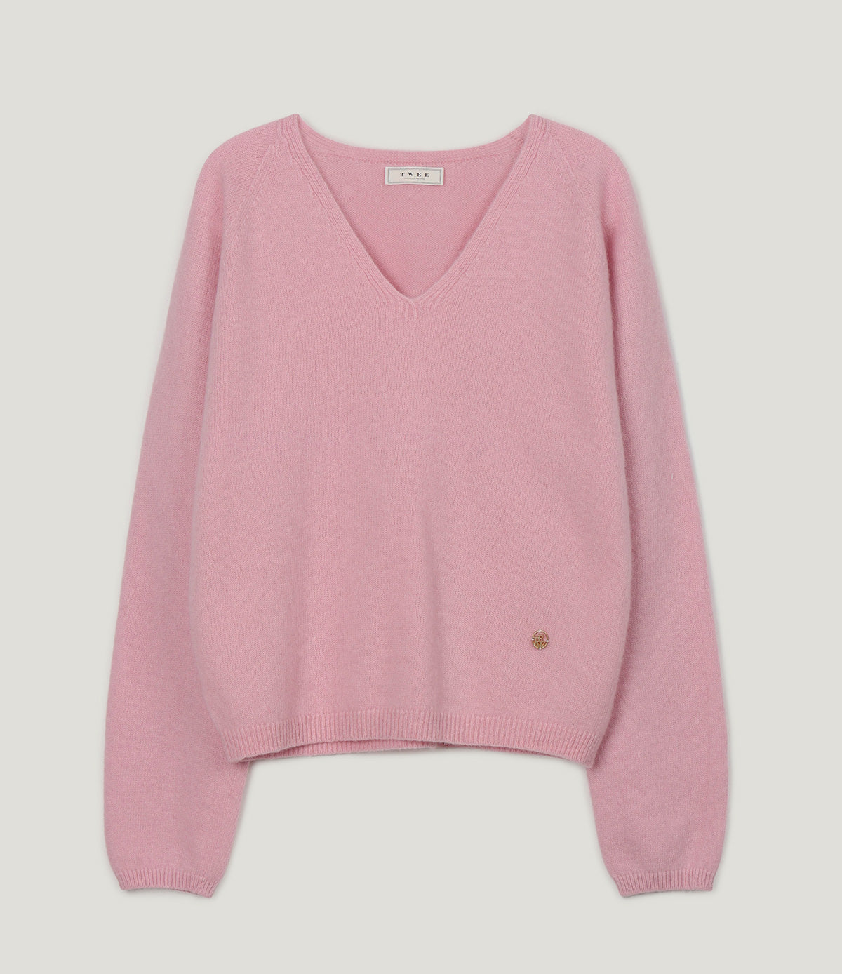 [TWEE] Longc Wool Pastell V-Ausschnitt Langarm Strick