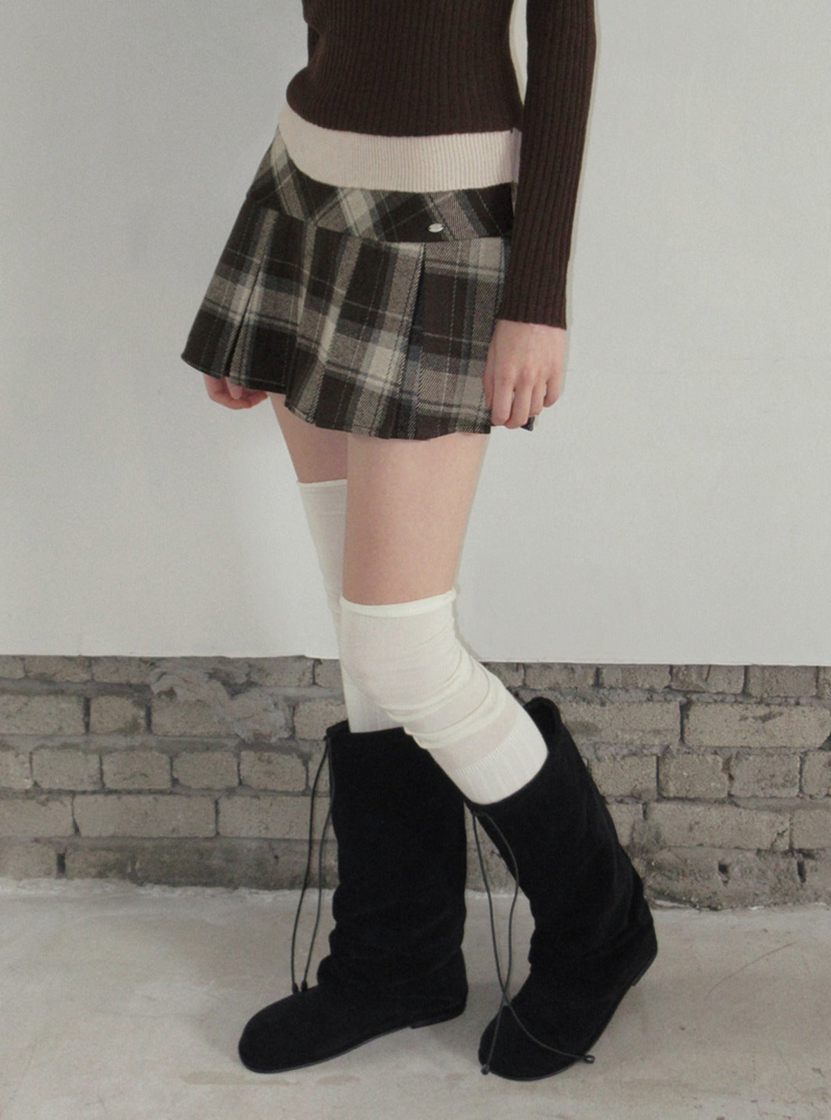 TWEE Rezon check pleated mini skirt | Main product image