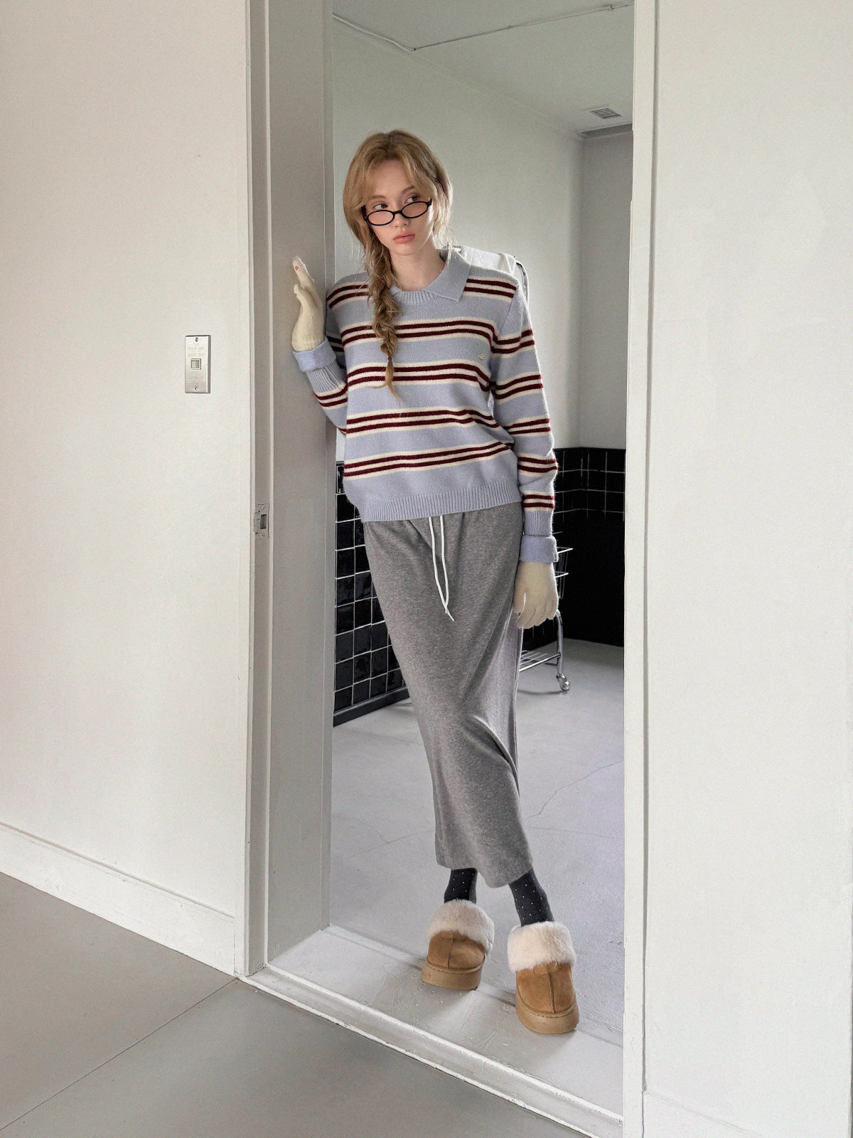 [TWEE] Gonna lunga con fascia e interno in pile Elluna