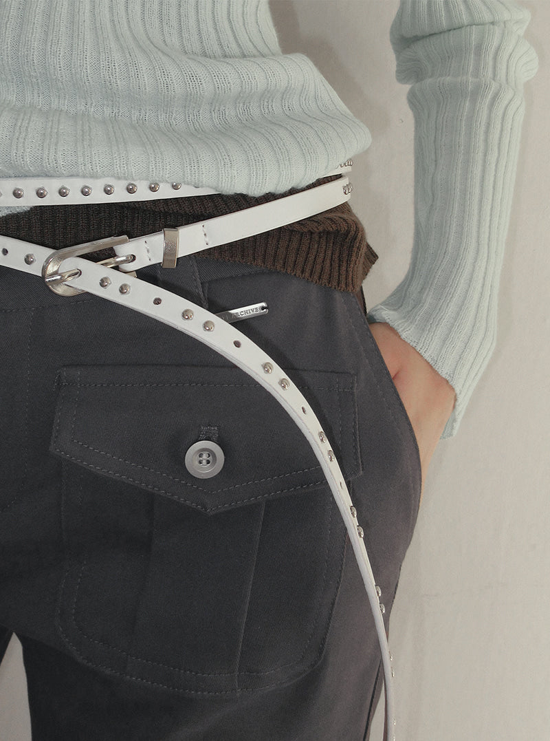 TWEE Polki stud thin double long belt | Product styling view 9