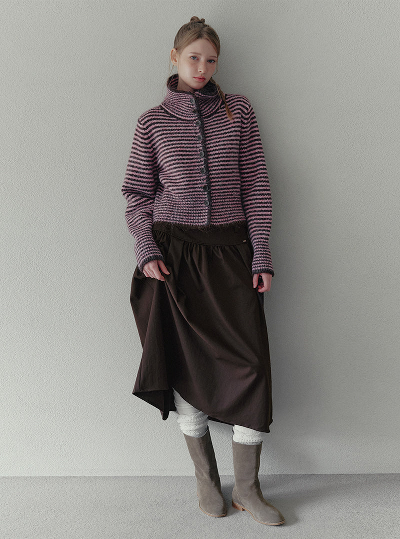 Karen pleated long skirt (belt set) | View 10