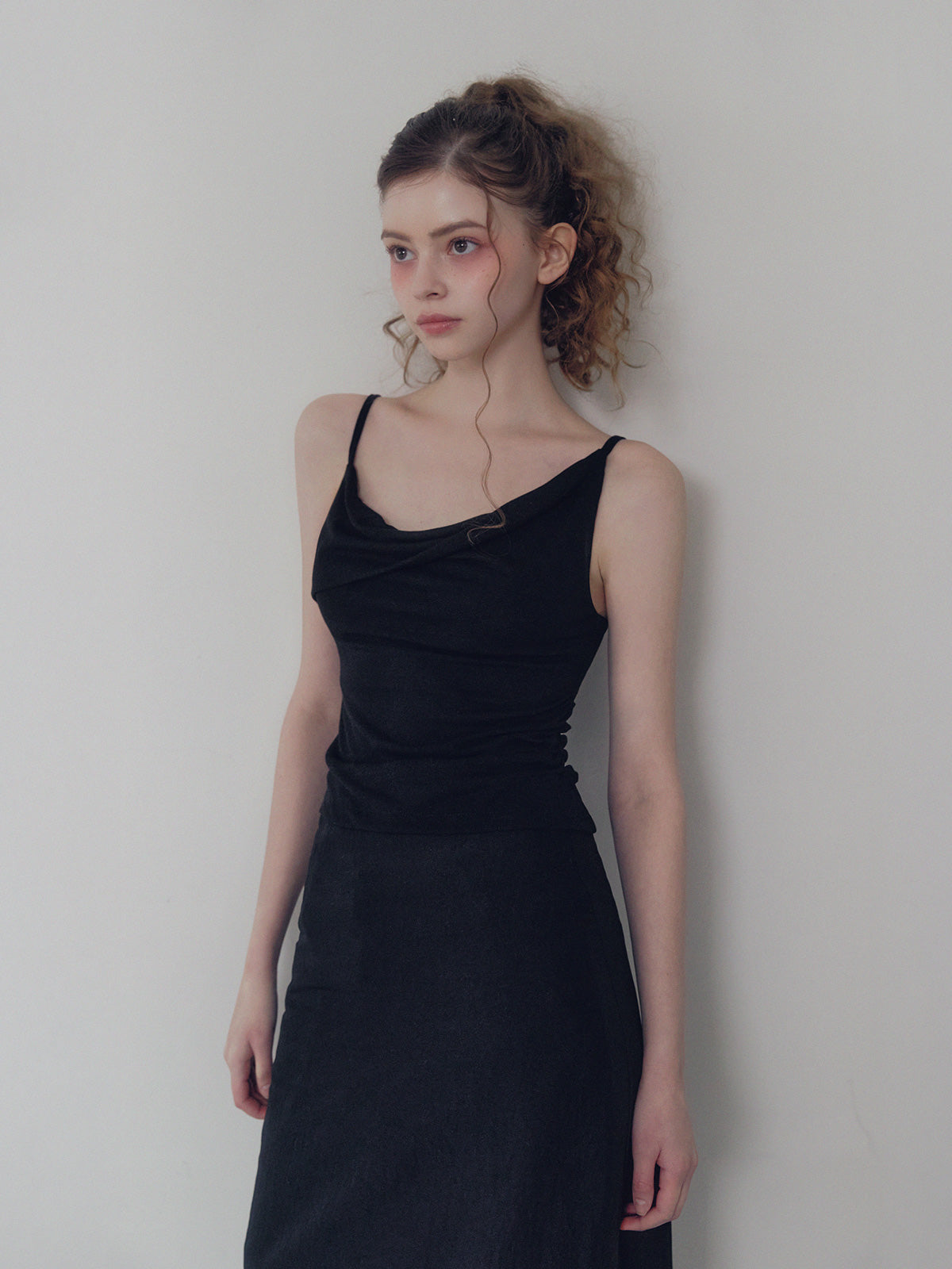 Dein shirring drape sleeveless