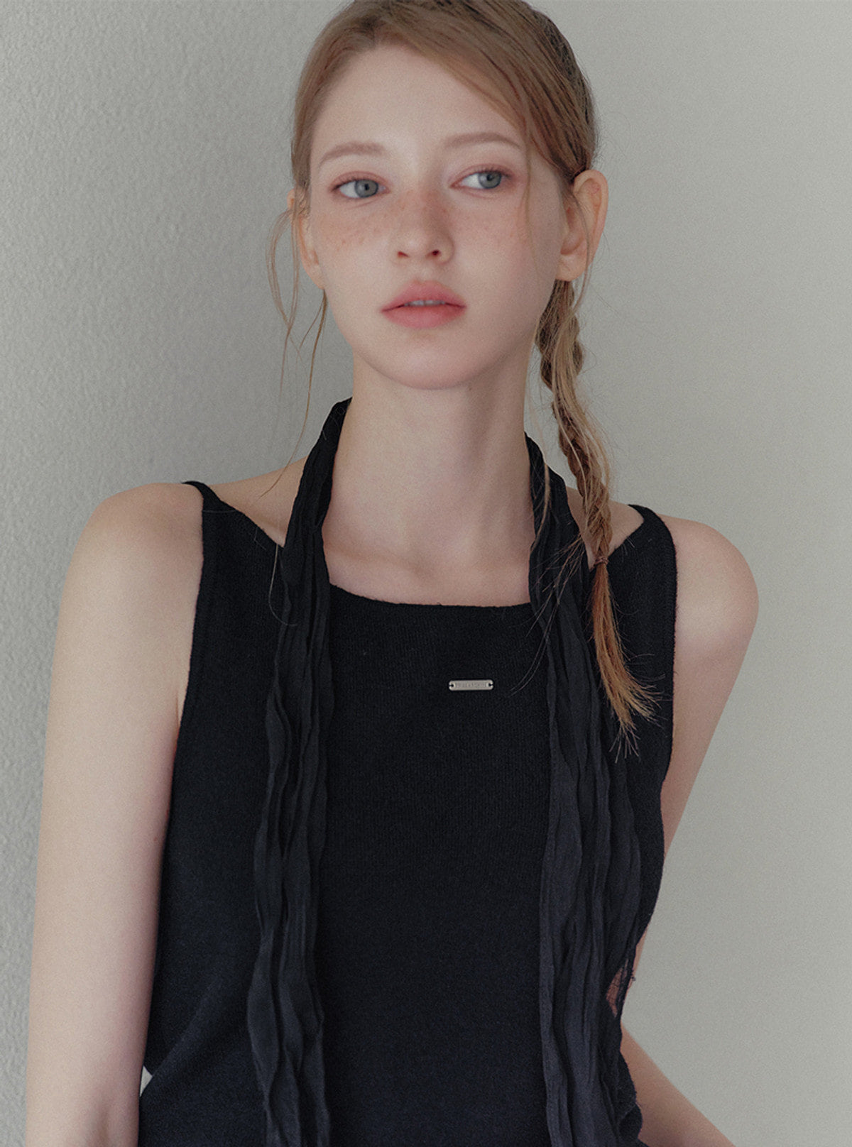 Kia basic halter sleeveless knit | View 8
