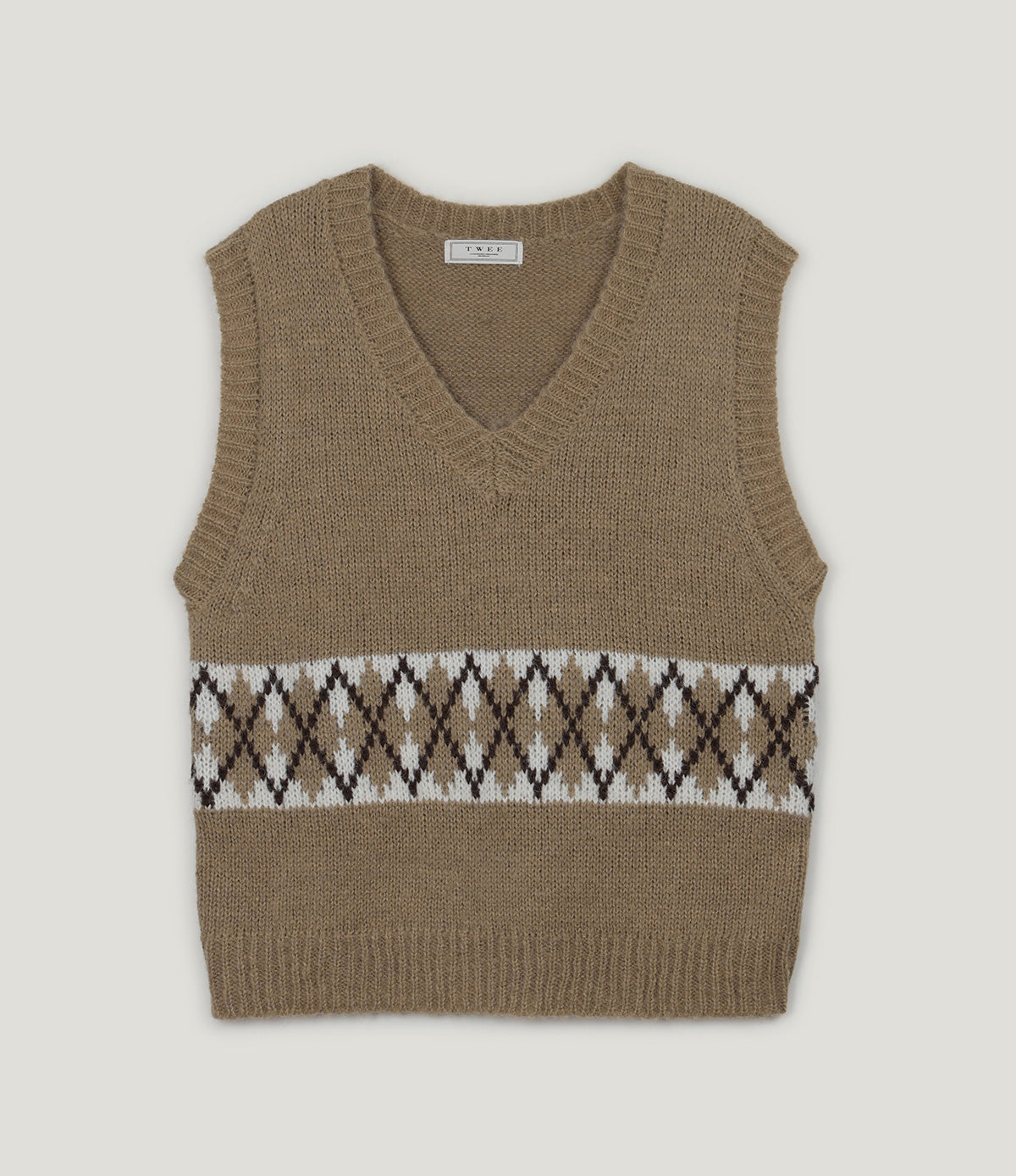 [TWEE] Senit Argyle Strickweste
