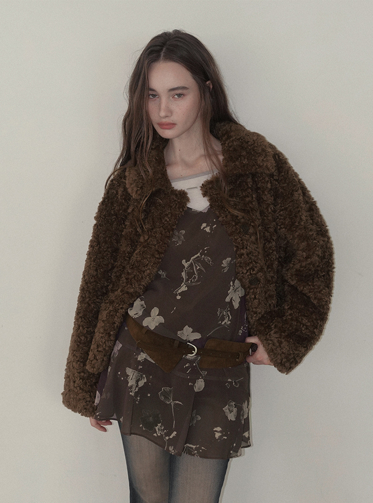Boel shearling collar fur jacket | View 3