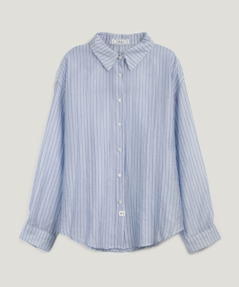 Benrit Oversized Stripe Shirt (with Scrunchie Set)